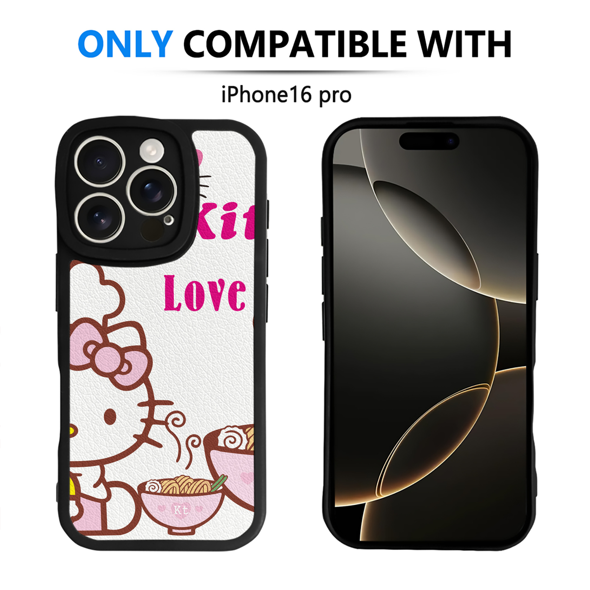 （画像用） Hello Kitty ハローキティ 【iPhone 16シリーズ対応】シリコンスマホケース（レザー調） 材質：シリコン